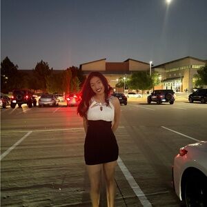 City Studio Black and White Mini Dress